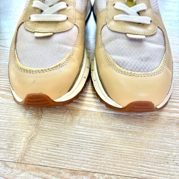 Madewell Kickoff Trainer Sneakers in Ripstop Nylon and Leather | Butter Yellow 8 - Picture 4 of 8